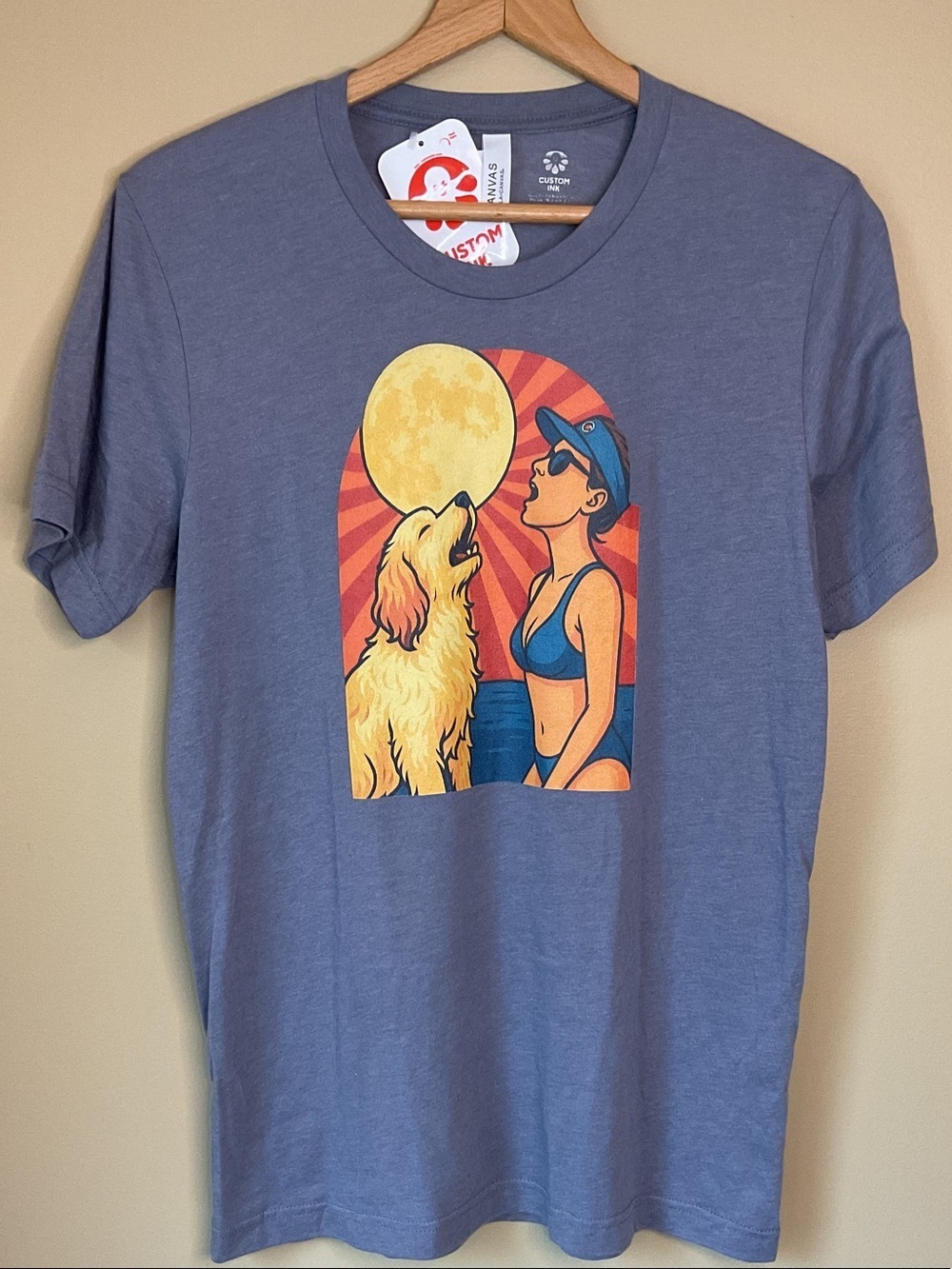 Bella Canvas Heather Gray Custom Ink Crewneck Tee